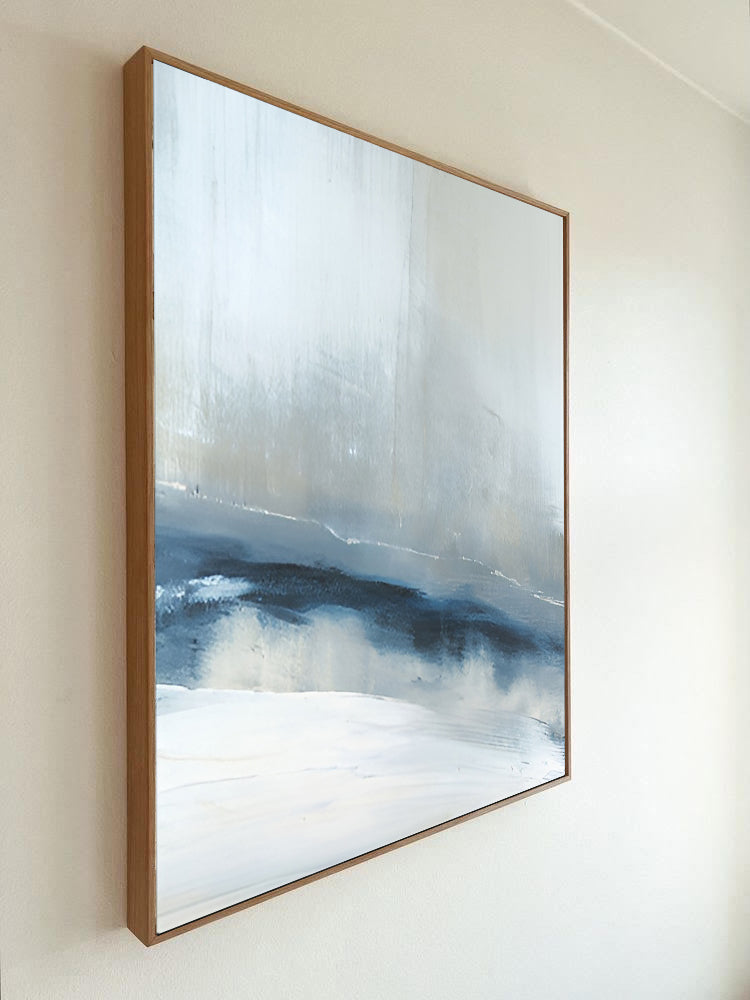 Horizon - Light Blue Wall Art Acrylic Painting