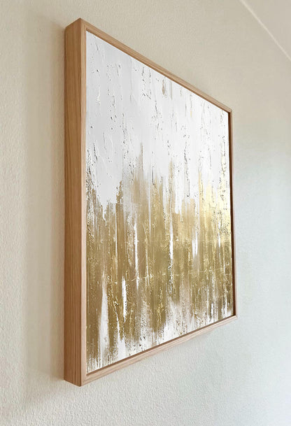 Lux - White Gold Wall Art Painting on Canvas N o H o