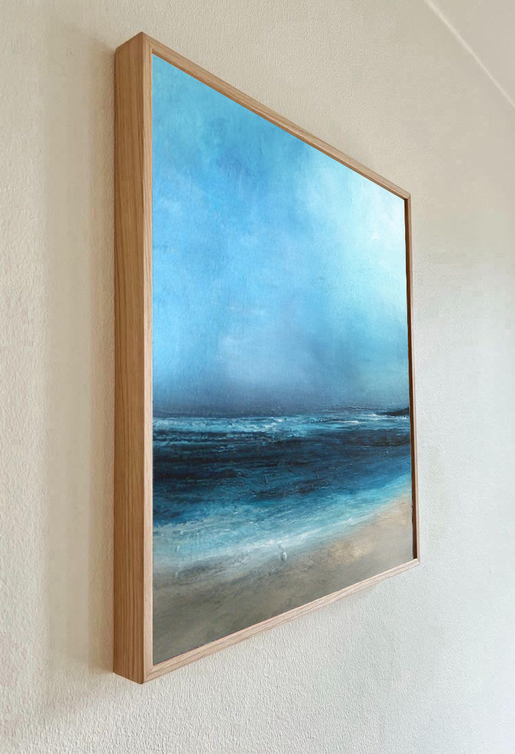 Mirage - Large Blue Ocean Painting on Canvas N o H o