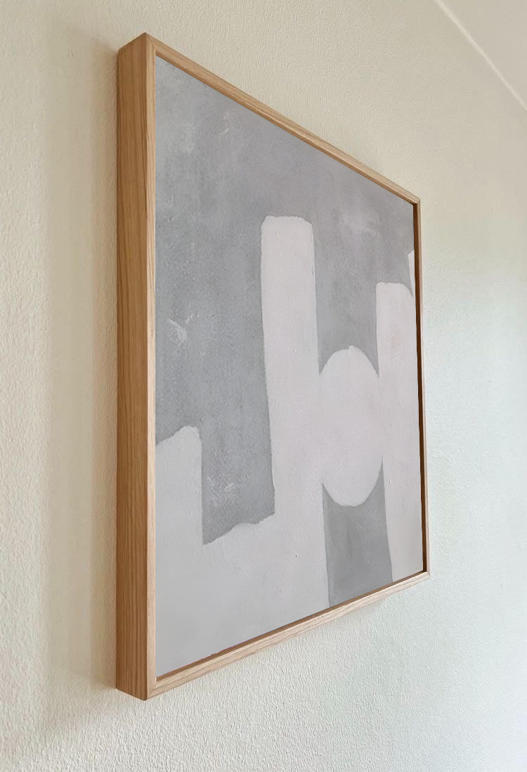 Grey Abstract Art Painting Canvas | Gray Wall art | Noho Art Gallery