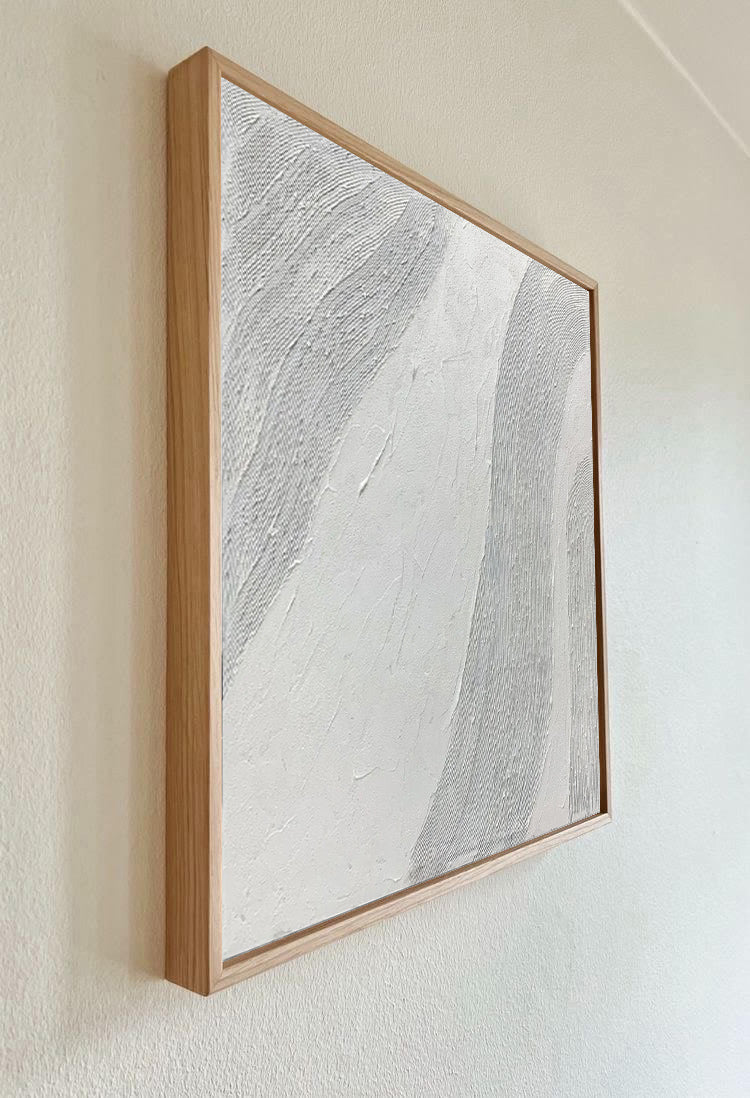 White on White Painting, Large Textured Art Canvas | Noho Art Gallery