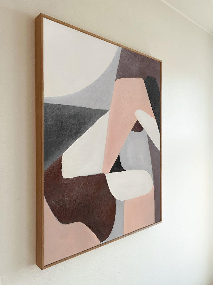 NEW - Figurative - Abstract Geometric Painting on Canvas - 20% OFF N o H o