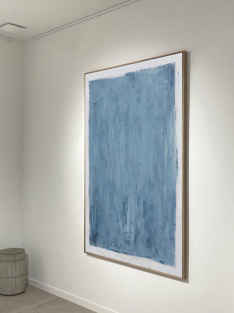 Blue Croquis - Extra Large Monochrome Blue Painting