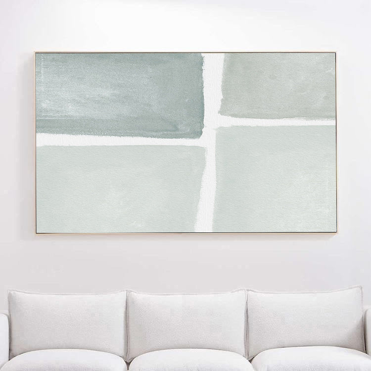 Subtil abstract green wall art acrylic painting