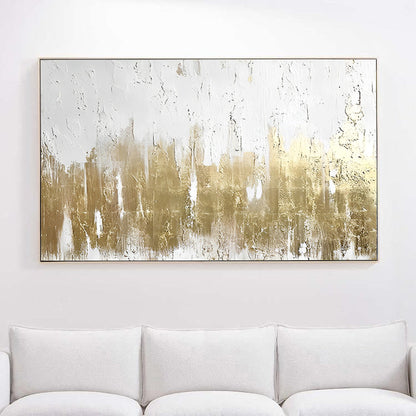 Lux - White Gold Wall Art Painting on Canvas N o H o