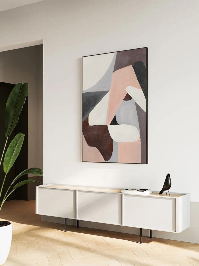 NEW - Figurative - Abstract Geometric Painting on Canvas - 20% OFF N o H o