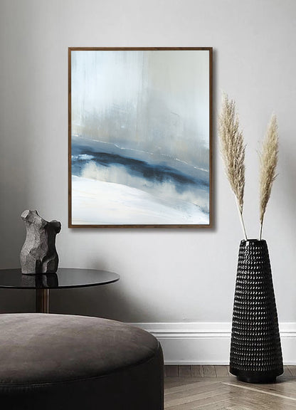 Horizon - Light Blue Wall Art Acrylic Painting