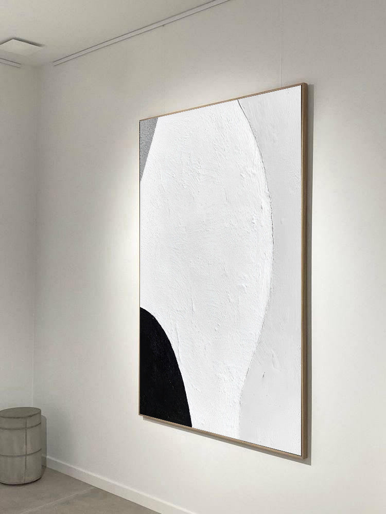 Siouete - Grey Wall Art Minimal Painting on Canvas N o H o