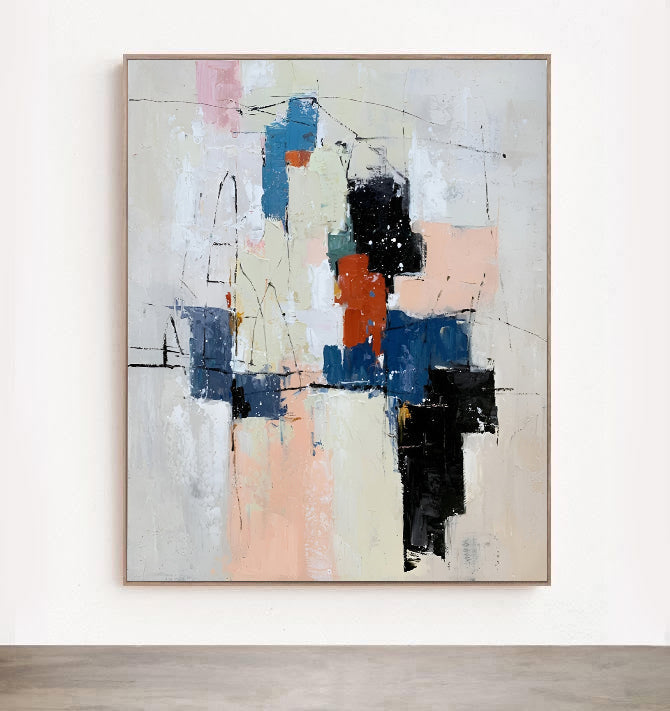 Discover This Stunning Colorful Abstract Large Painting For Living Room