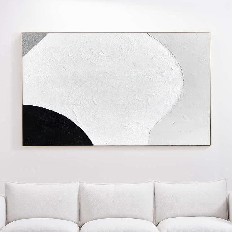 Siouete - Grey Wall Art Minimal Painting on Canvas N o H o