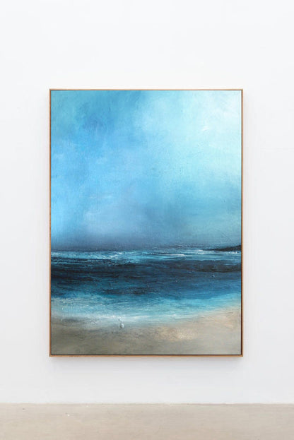 Mirage - Large Blue Ocean Painting on Canvas N o H o