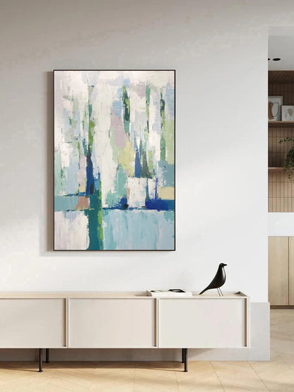 Blue and Green Painting, Blue and Green Wall Art | Noho Art Gallery