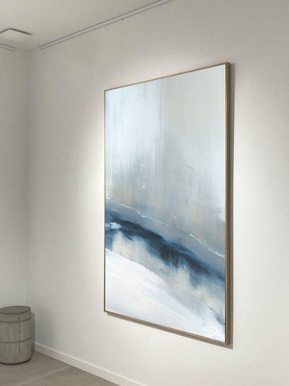 Horizon - Light Blue Wall Art Acrylic Painting