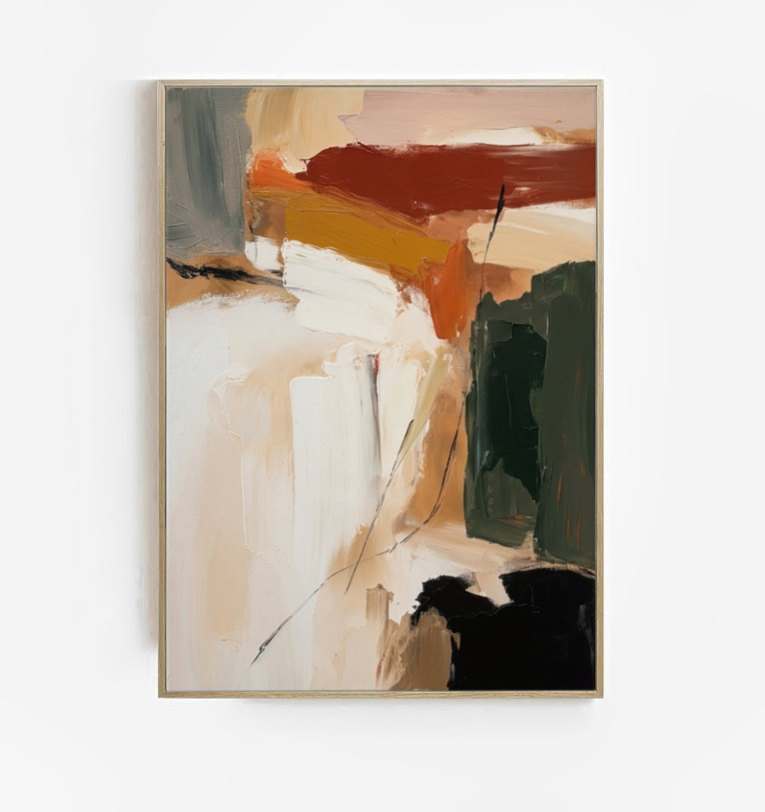 Roche - Textured Neutral Abstract Painting Original