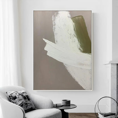 white and brown wall art painting, brown abstract art, Noho Art Gallery