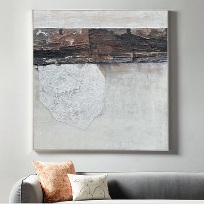 white brown abstract painting for sale, brown wall art for sale, Noho Art Gallery