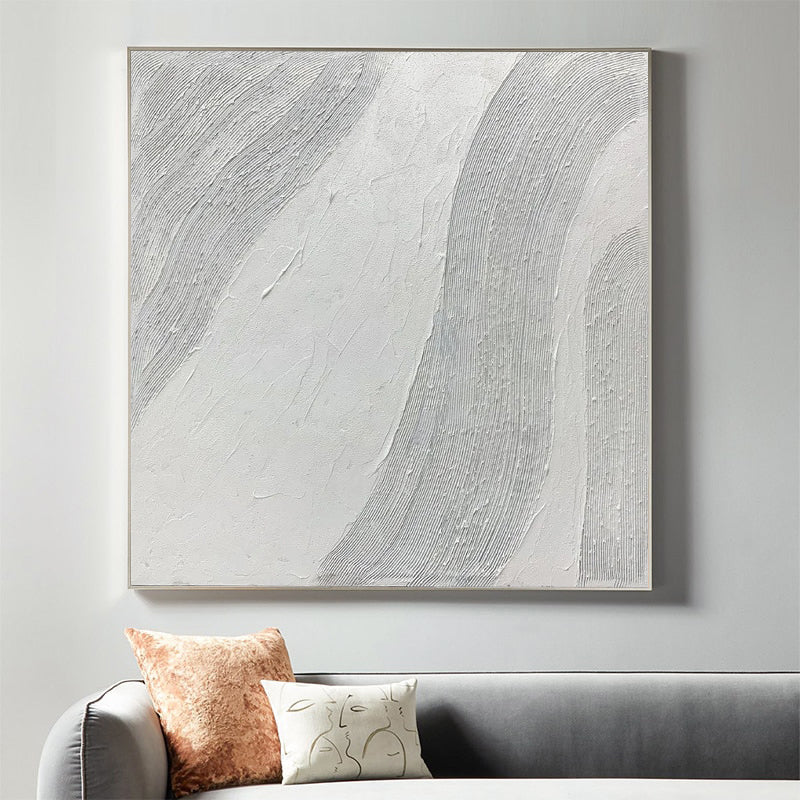 White on White Painting, Large Textured Art Canvas | Noho Art Gallery